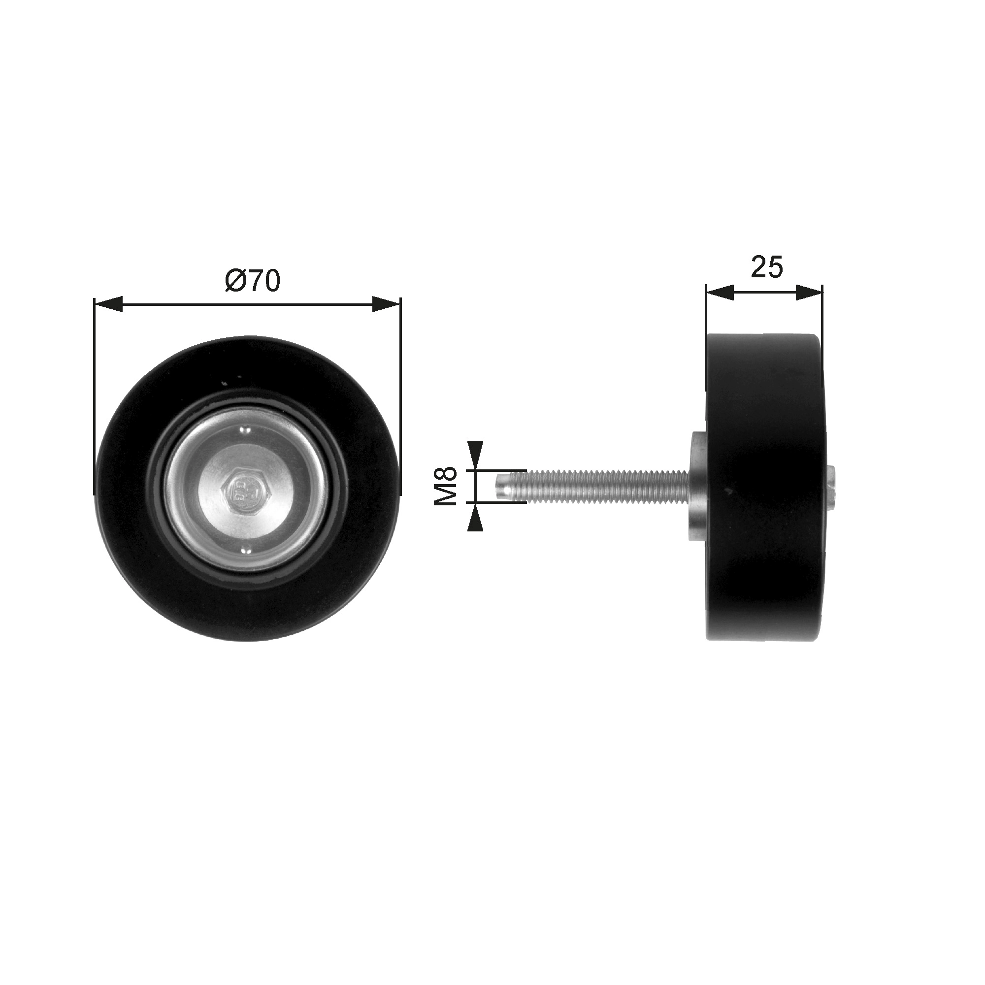Rolo parasita da correia de transmissão para Mazda 6 GY
