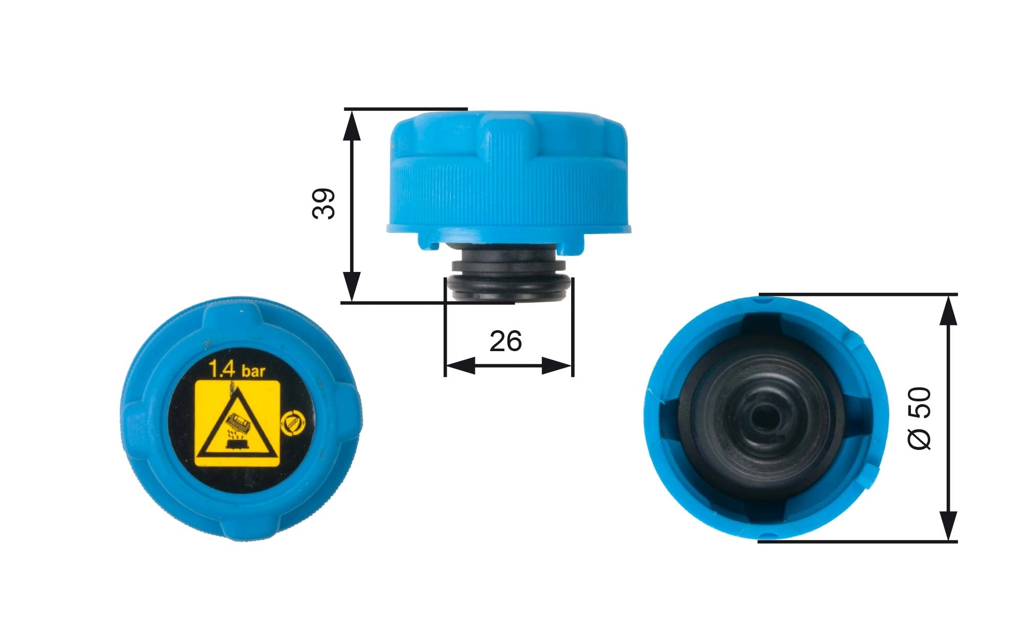 Tampa (tampão) do tanque de expansão Mahle Original CRB102000S preço, a partir de 3,75 USD