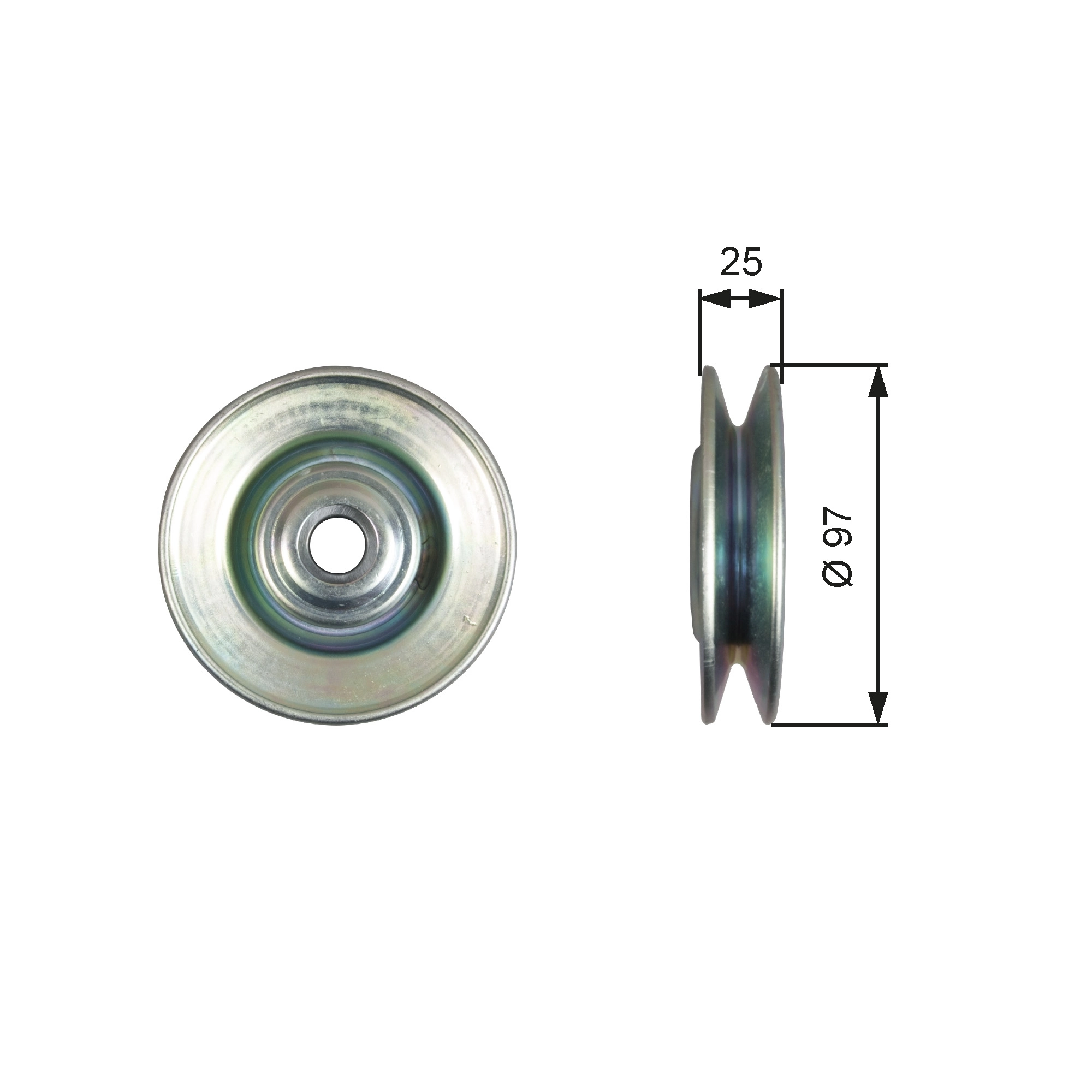 K68066179AA Fiat/Alfa/Lancia Rolo de reguladora de tensão da correia de transmissão