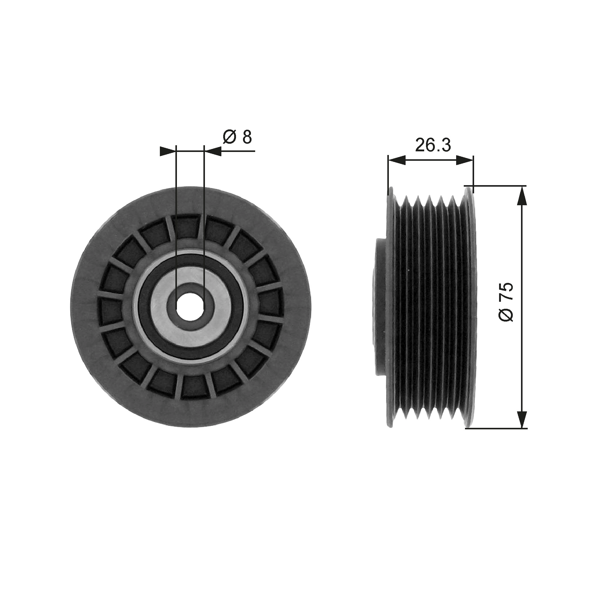 6012000770 VAG Rolo parasita da correia de transmissão