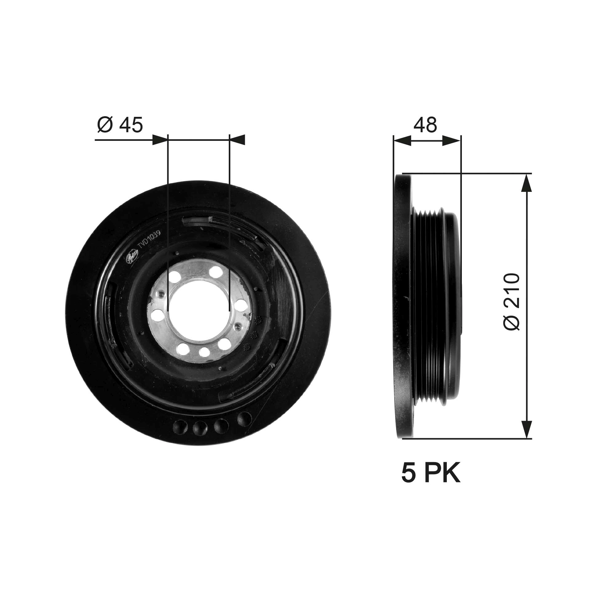 Polia de cambota para BMW 5  E34