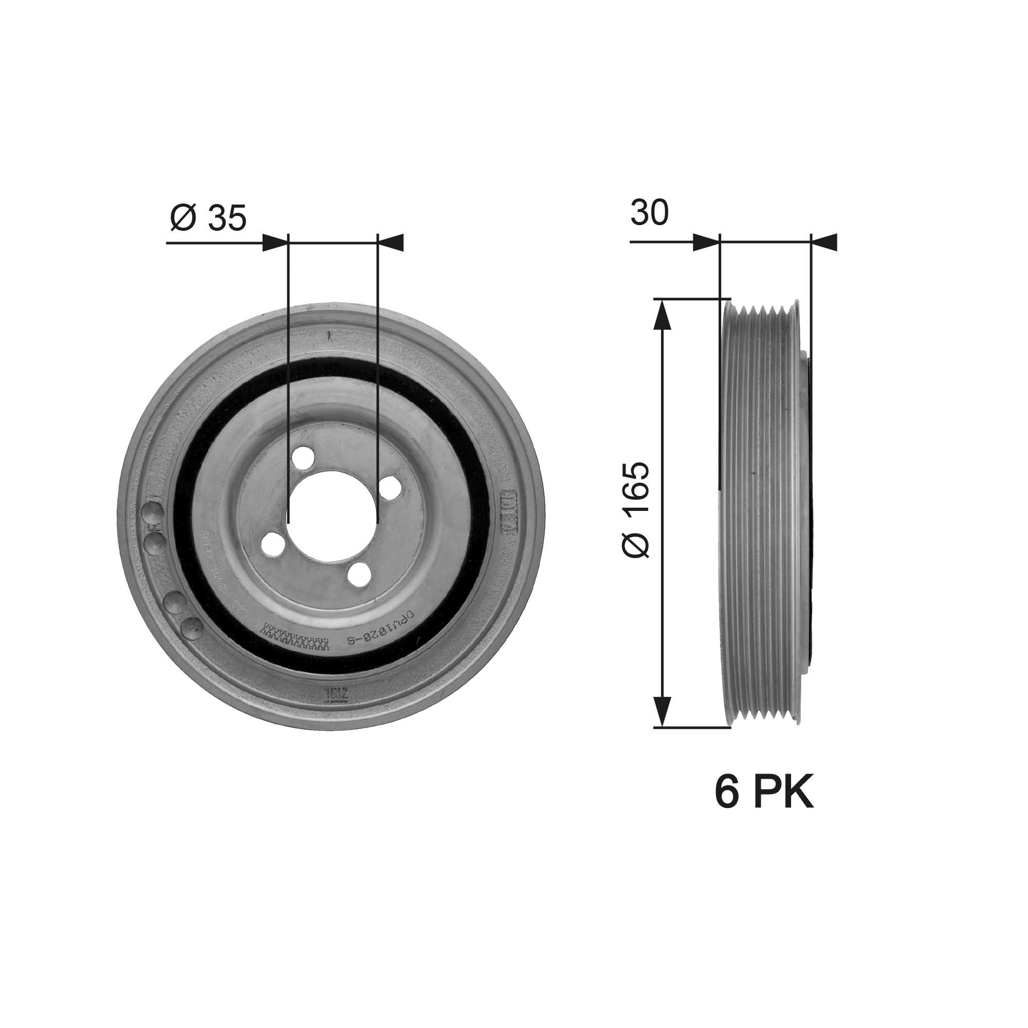 Polia de cambota para Opel Combo B 