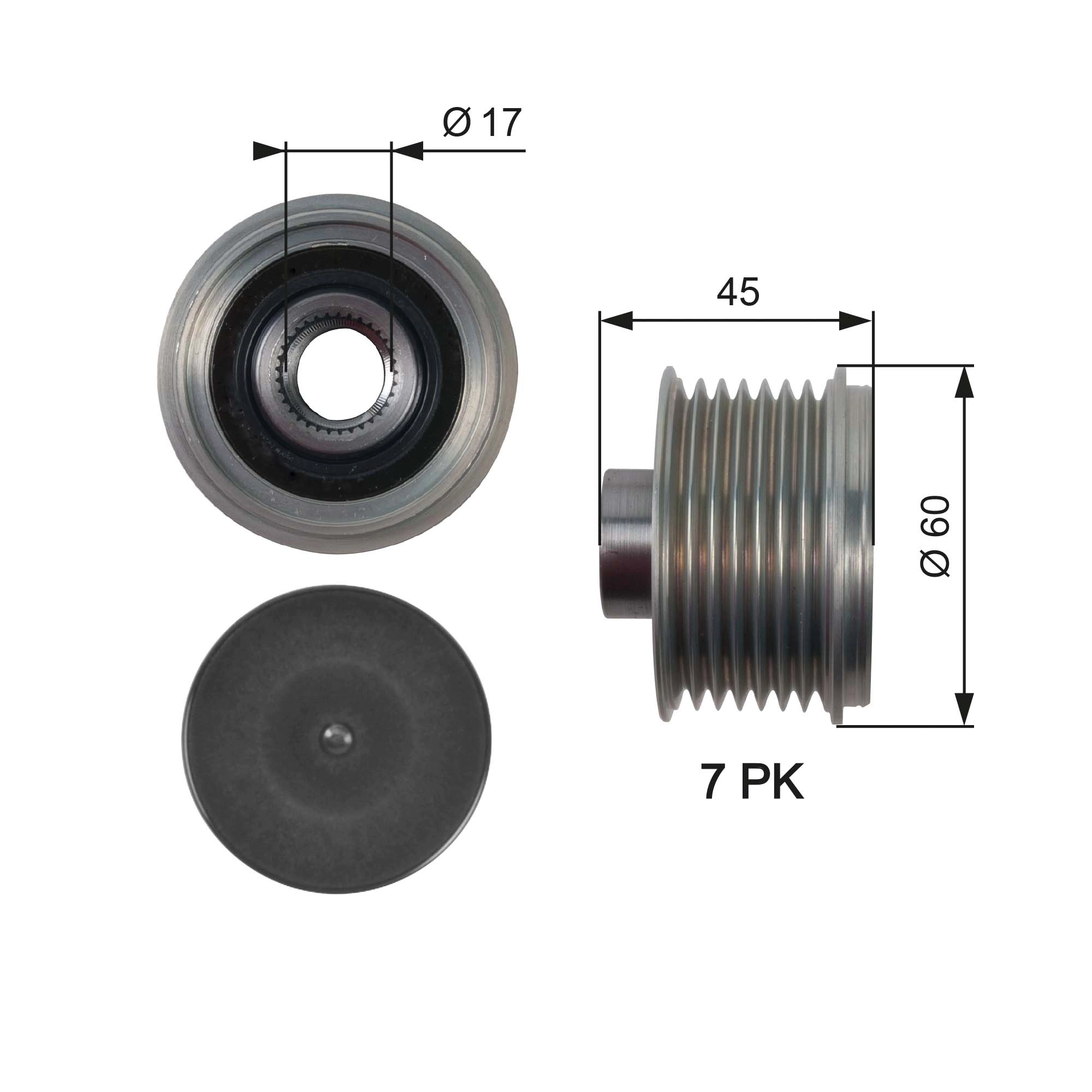Polia do gerador para Subaru Outback IV B14, BR