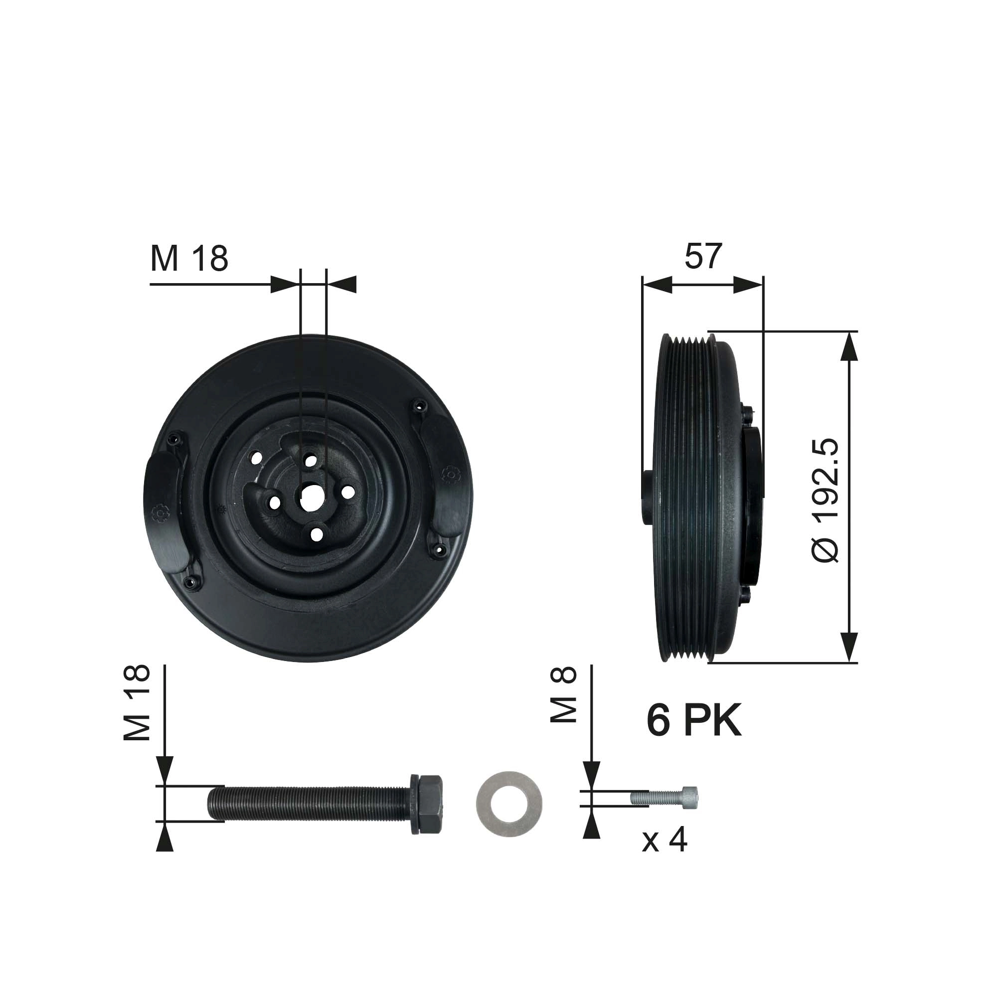 Polia de cambota para Volvo V70 I LV