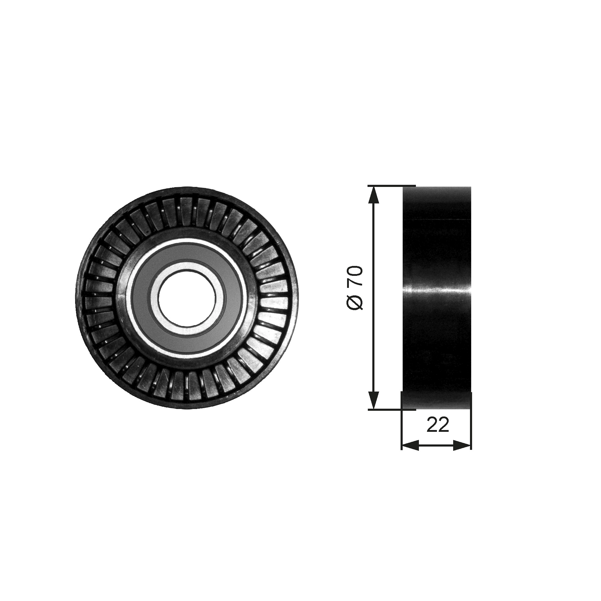 Rolo parasita da correia de transmissão para Mercedes B  W245