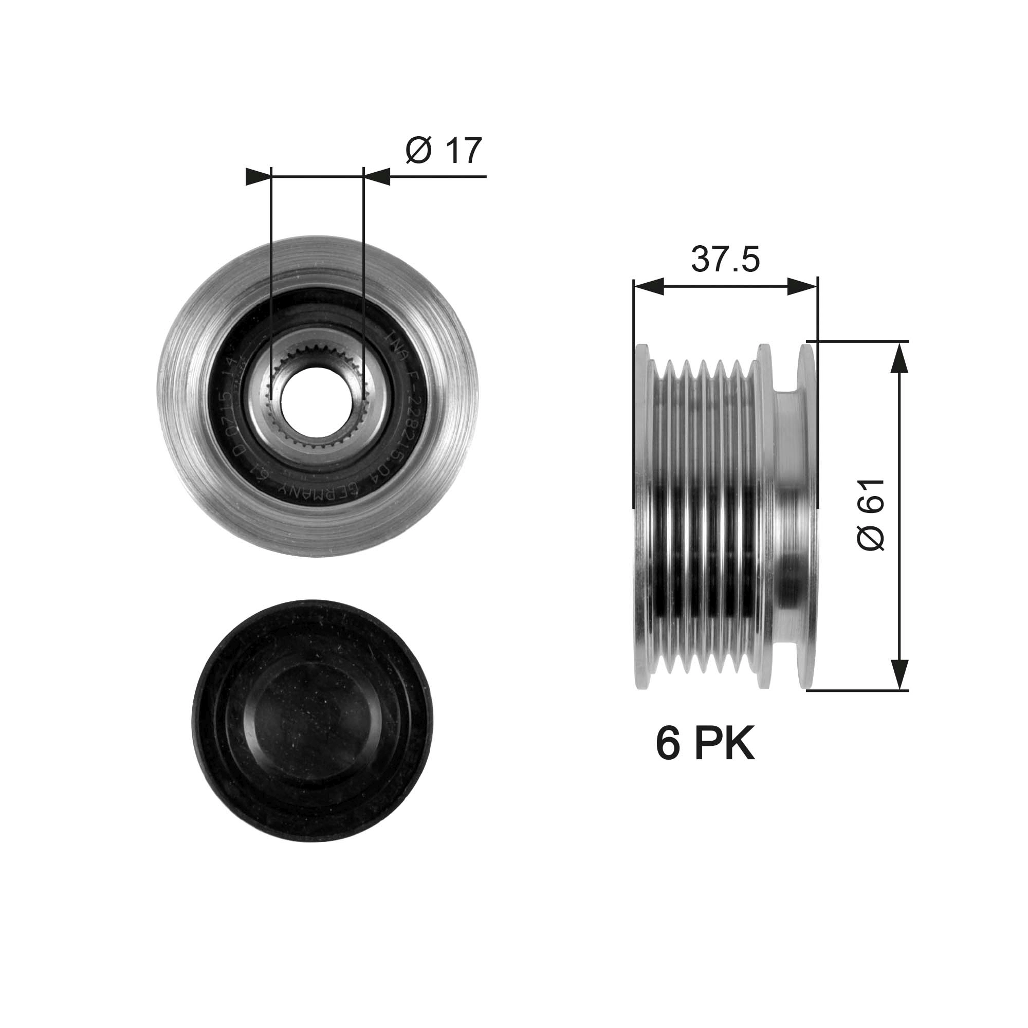 Polia do gerador para Mercedes G I W463