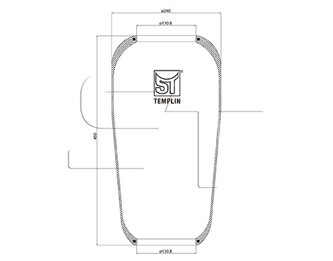 Coxim pneumático (suspensão de lâminas pneumática) do eixo MAN 81436010095