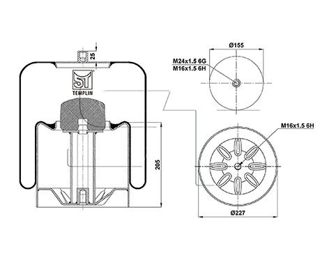 Compre A942320362164 Mercedes Coxim pneumático (suspensão de lâminas pneumática) do eixo traseiro