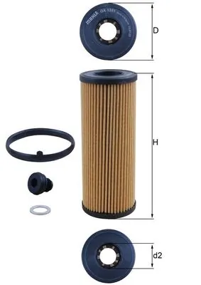 Compre OX1351D Mahle Original Filtro de óleo