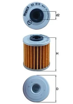 OX810 Mahle Original Filtro de óleo