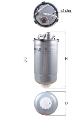 KL1571D Mahle Original Filtro de combustível
