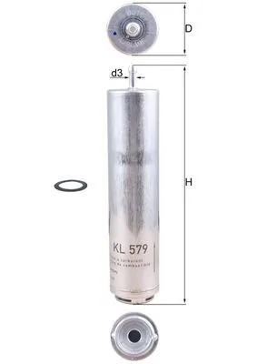 KL579D Mahle Original Filtro de combustível