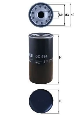 Filtro de óleo Mahle Original OC474 preço, a partir de 37,46 USD
