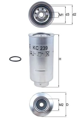 KC239D Mahle Original Filtro de combustível