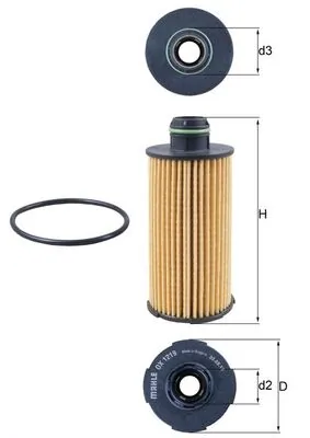 OX1219D Mahle Original Filtro de óleo