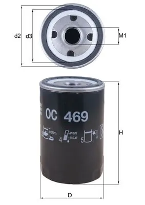 OC469 Mahle Original Filtro de óleo