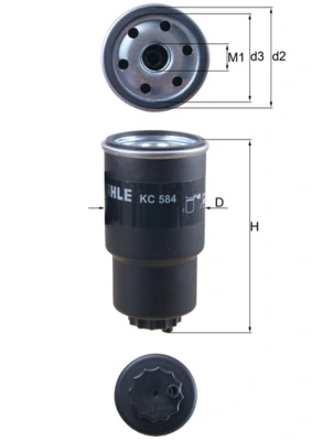 KC584 Mahle Original Filtro de combustível