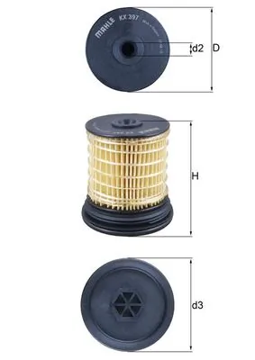 KX397 Mahle Original Filtro de combustível