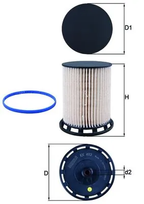 KX493D Mahle Original Filtro de combustível