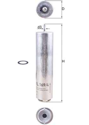 KL1694D Mahle Original Filtro de combustível