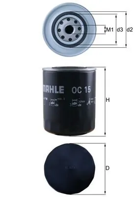 Filtro de óleo Mahle Original OC15 preço, a partir de 9,72 USD