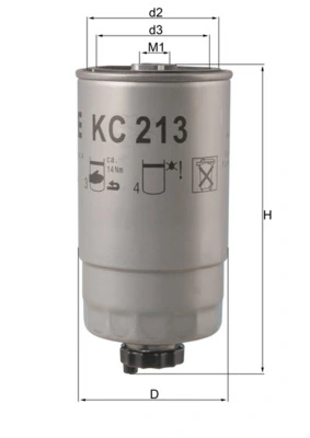 KC213 Mahle Original Filtro de combustível