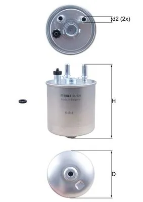 KL639D Mahle Original Filtro de combustível