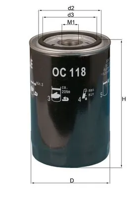Filtro de óleo Cummins FL632