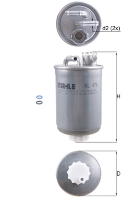 KL476D Mahle Original Filtro de combustível