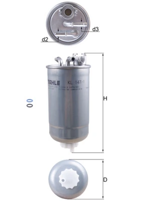 KL1471D Mahle Original Filtro de combustível