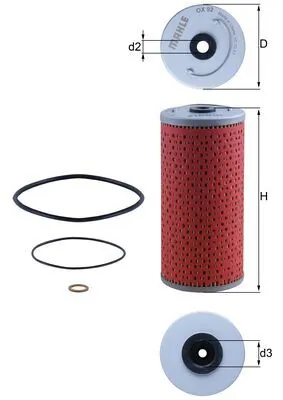 Filtro de óleo Mahle Original OX92D preço, a partir de 9,58 USD