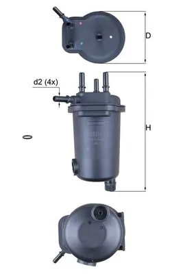 KL632D Mahle Original Filtro de combustível
