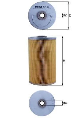 KX37 Mahle Original Filtro de combustível