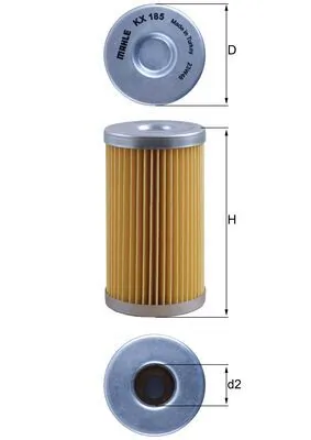 Filtro de combustível Mahle Original KX185 preço, a partir de 8,77 USD
