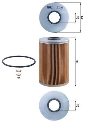 Filtro de óleo Mahle Original OX41D preço, a partir de 7,14 USD