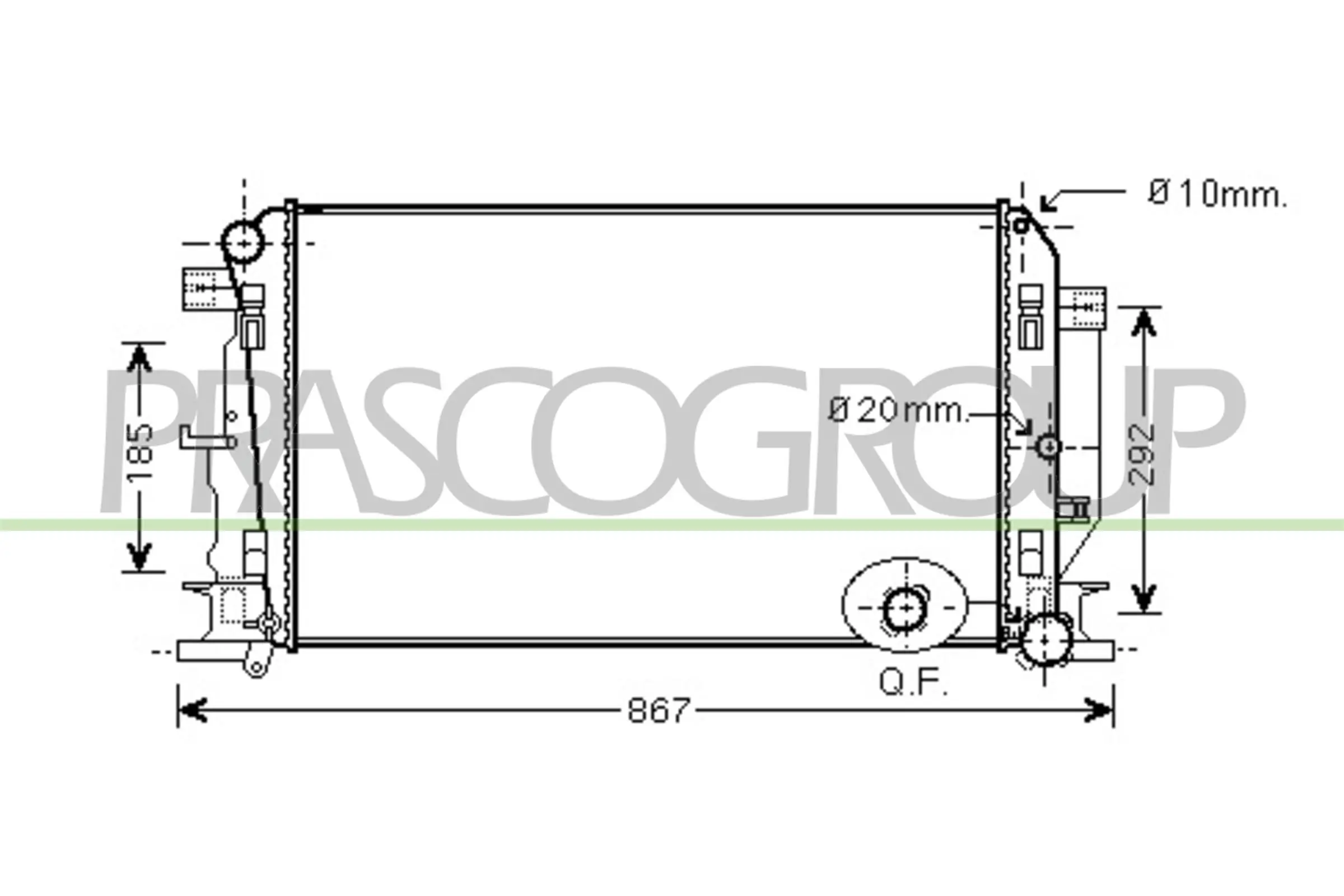 Radiador de esfriamento de motor Polcar 957208A3 preço, a partir de 110,28 USD