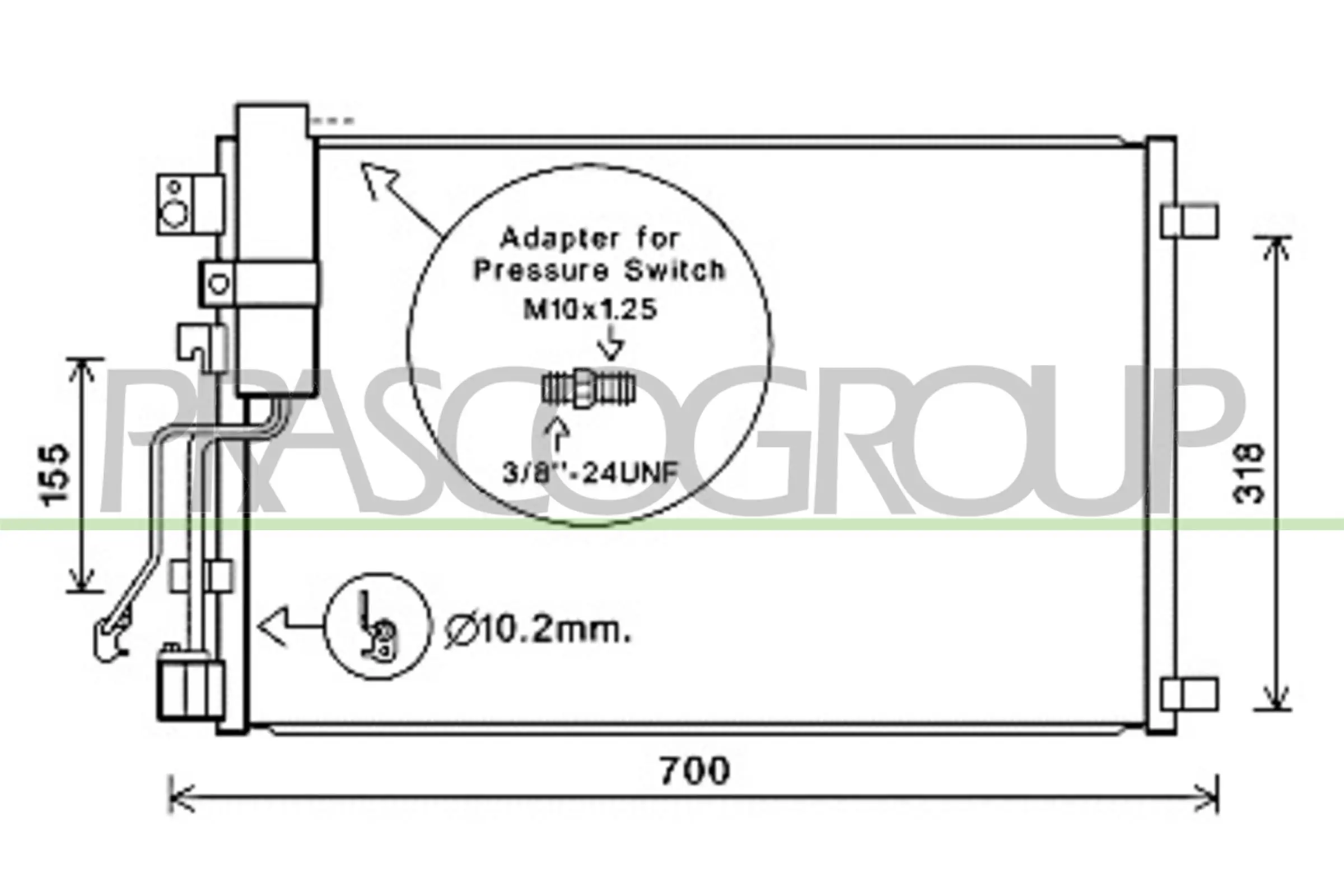 Radiador de aparelho de ar condicionado Nissan Qashqai +2 I J10