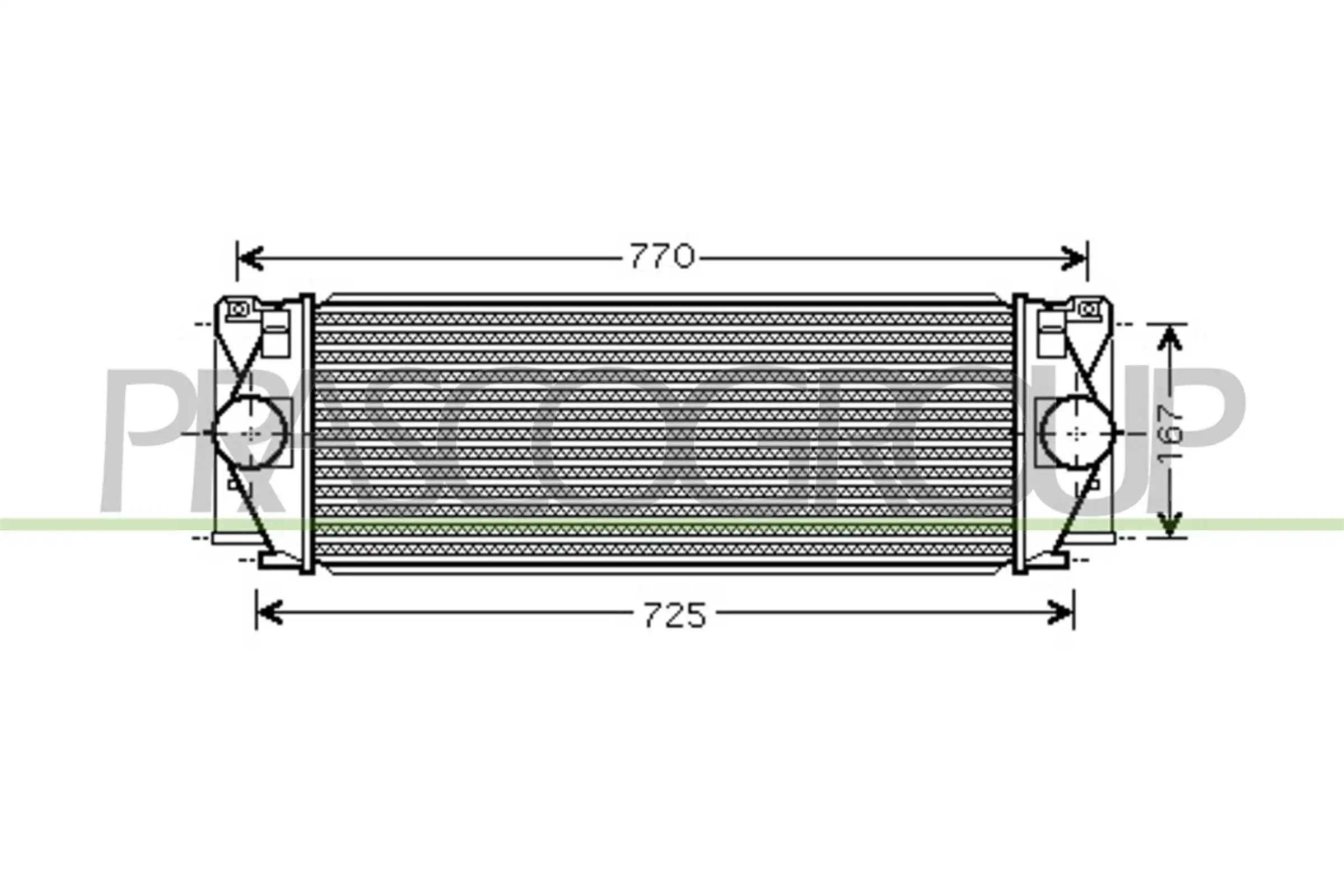 Radiador de intercooler Volkswagen Crafter 30-35 2E, 2EE, 2EK