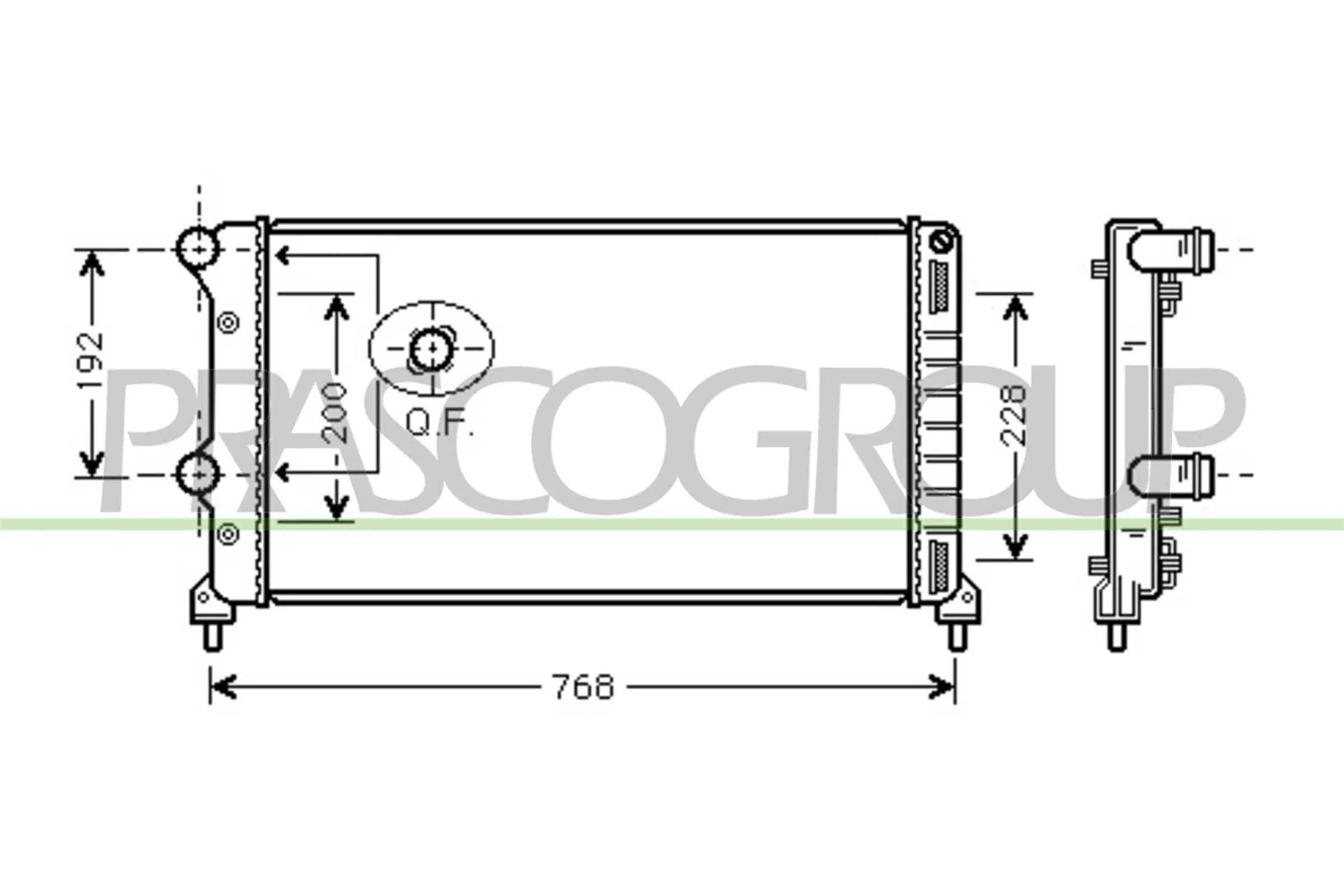 Radiador de esfriamento de motor Fiat Doblo I 223