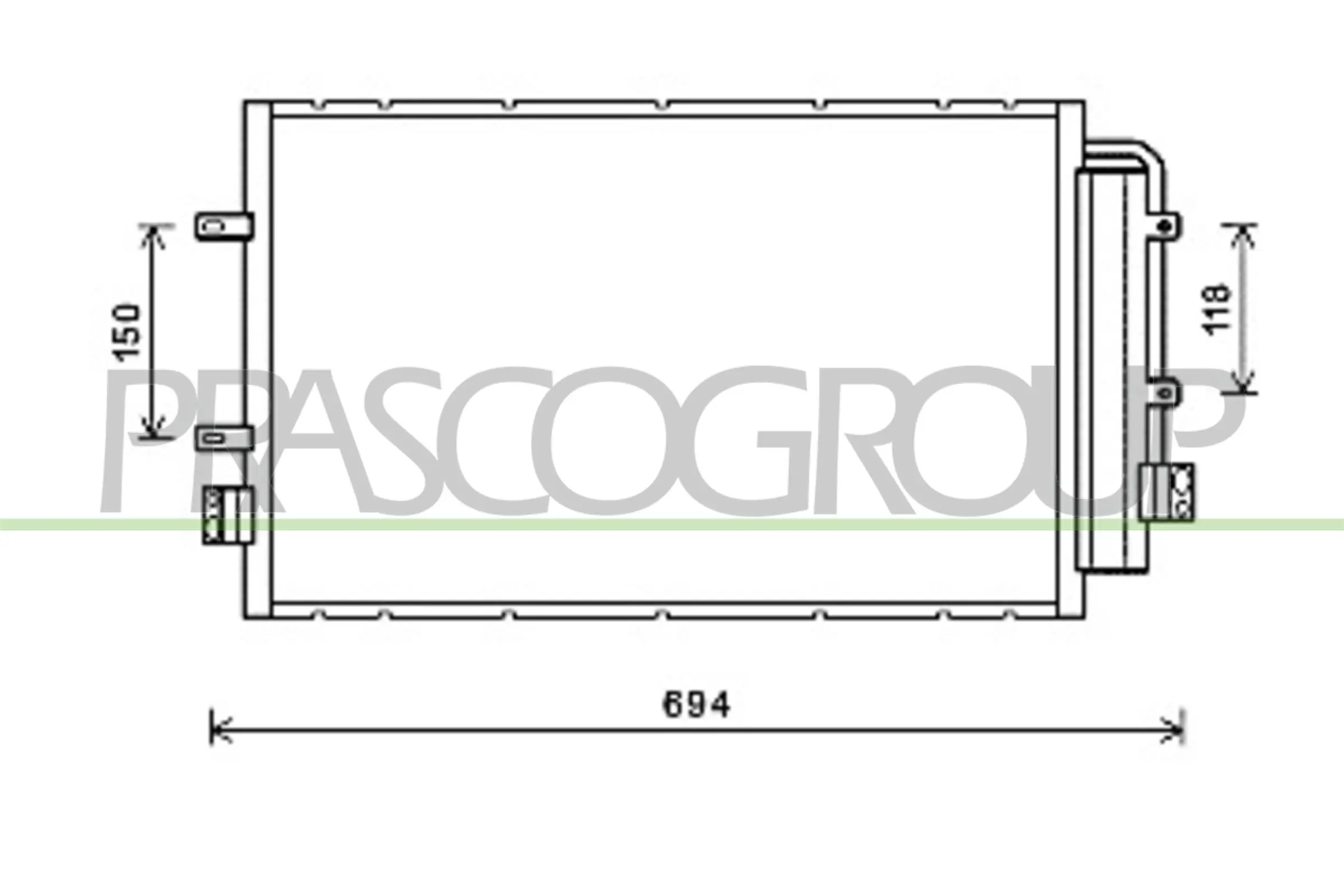  Radiador de aparelho de ar condicionado Iveco Daily VI сaixa (2014 - 2026) VI