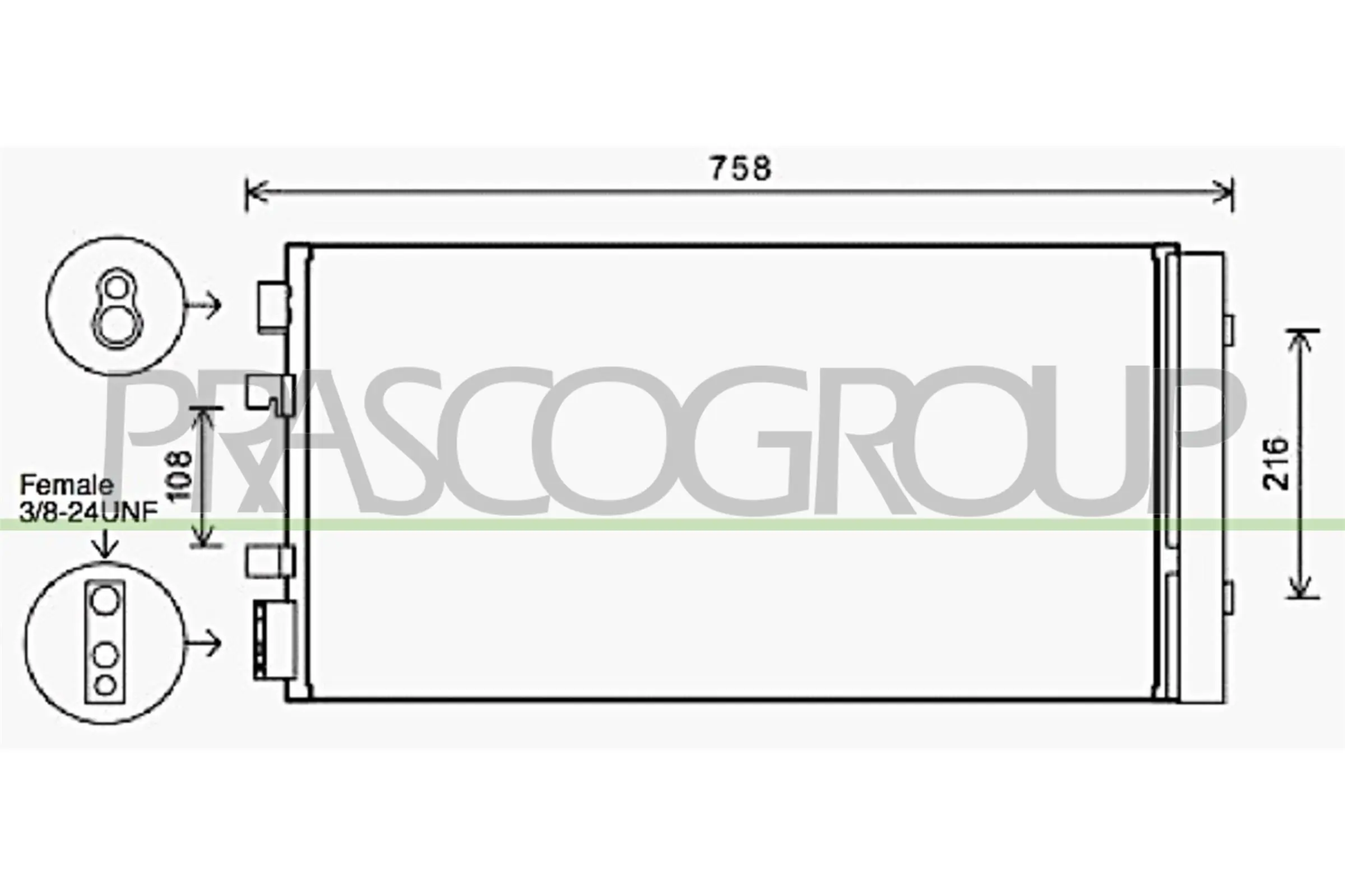 Radiador de aparelho de ar condicionado Renault Scenic III JZ0, JZ1