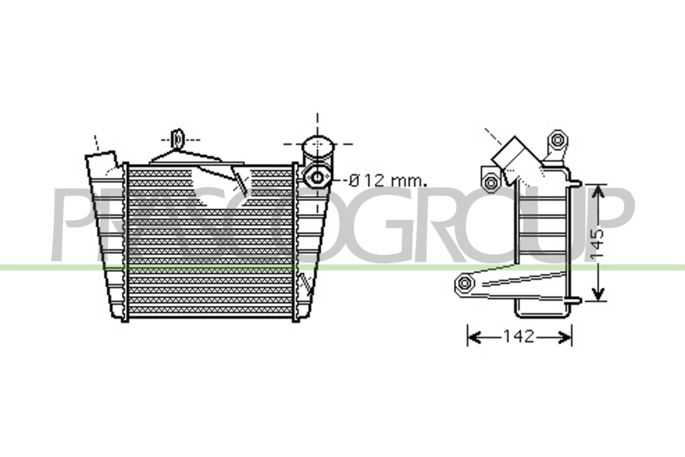 Radiador de intercooler Volkswagen Polo IV 9A4