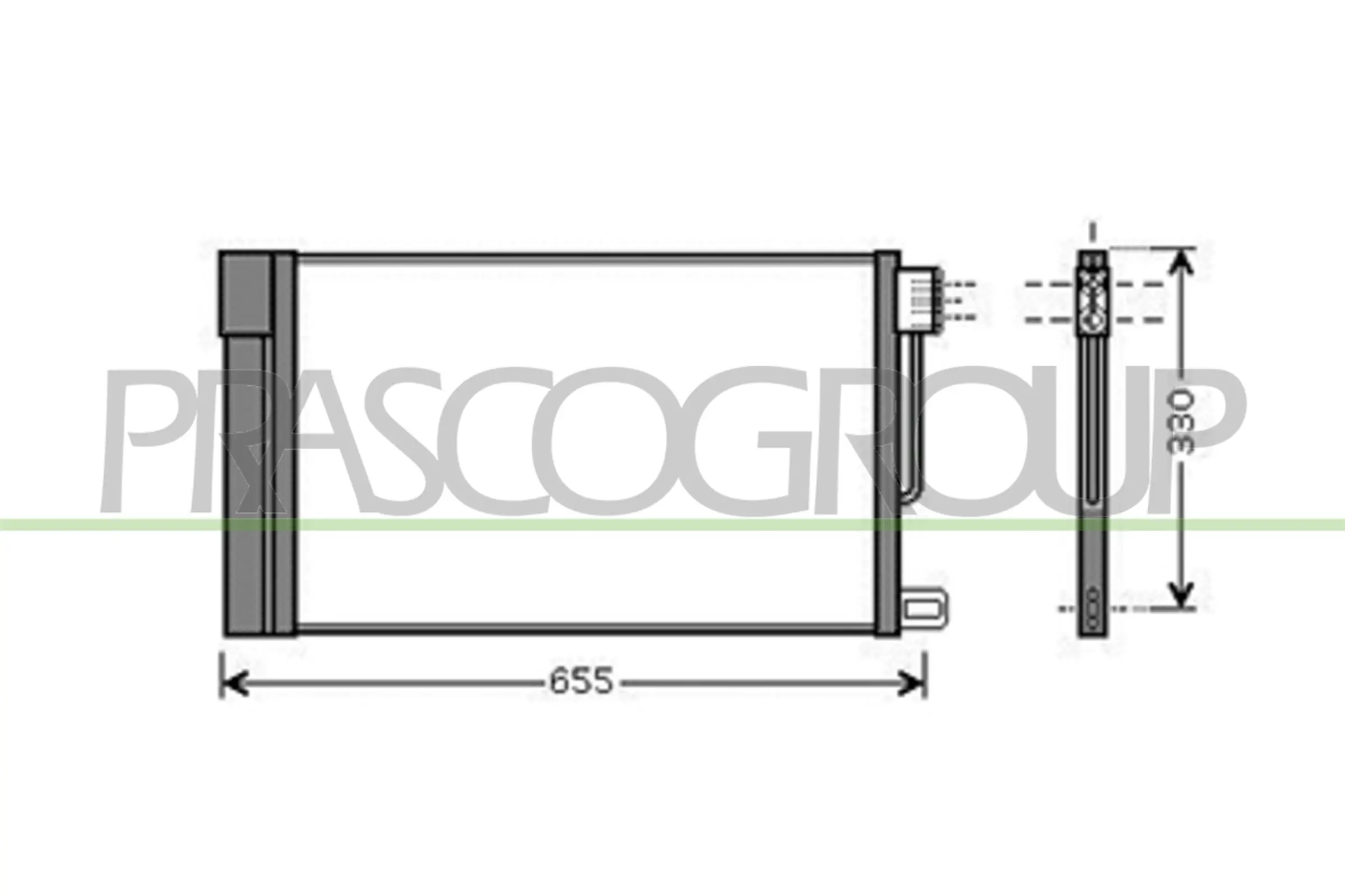 5558K8C1S Polcar Radiador de aparelho de ar condicionado