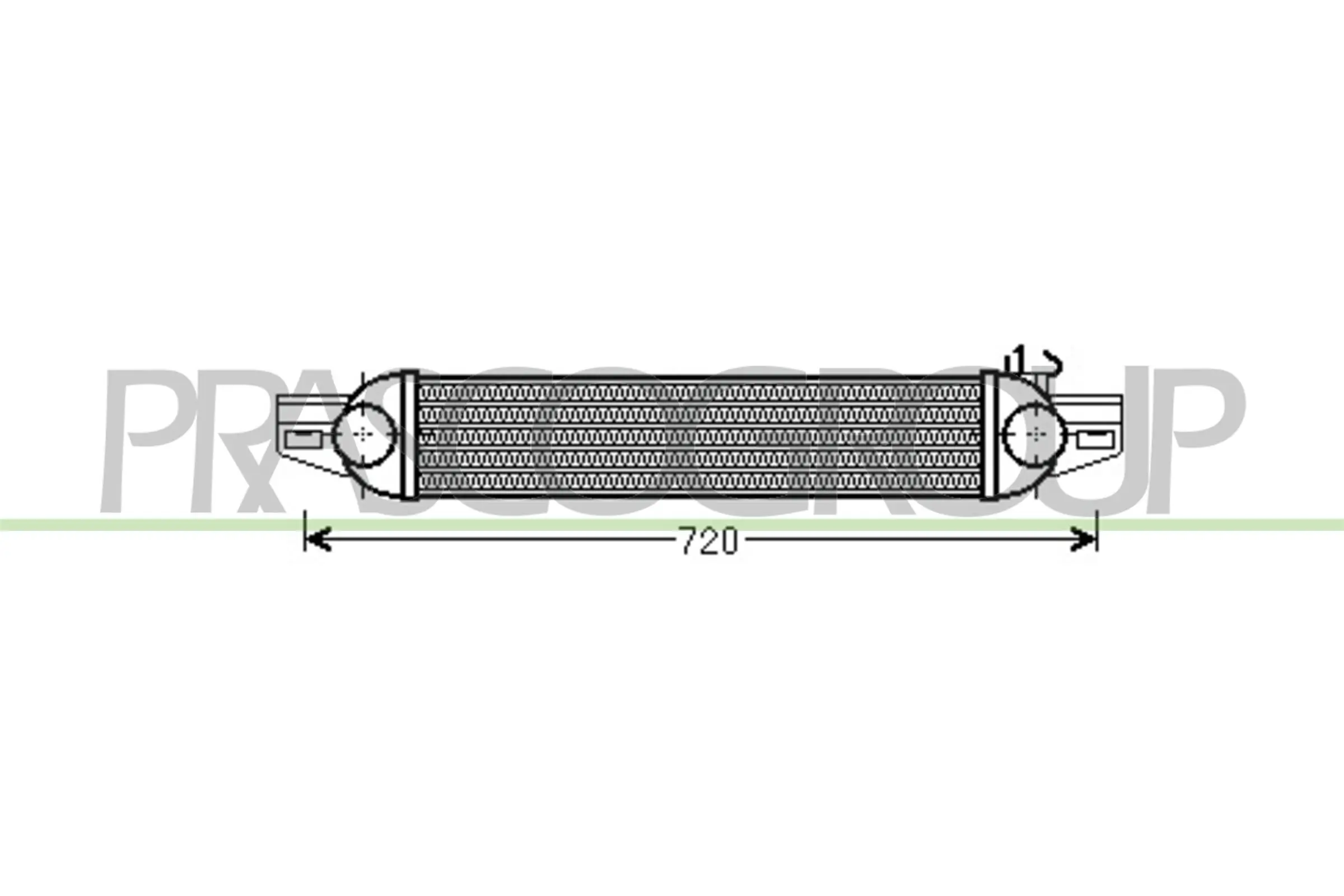  Radiador de intercooler Fiat Fiorino сaixa (225) (2008 - 2026) 