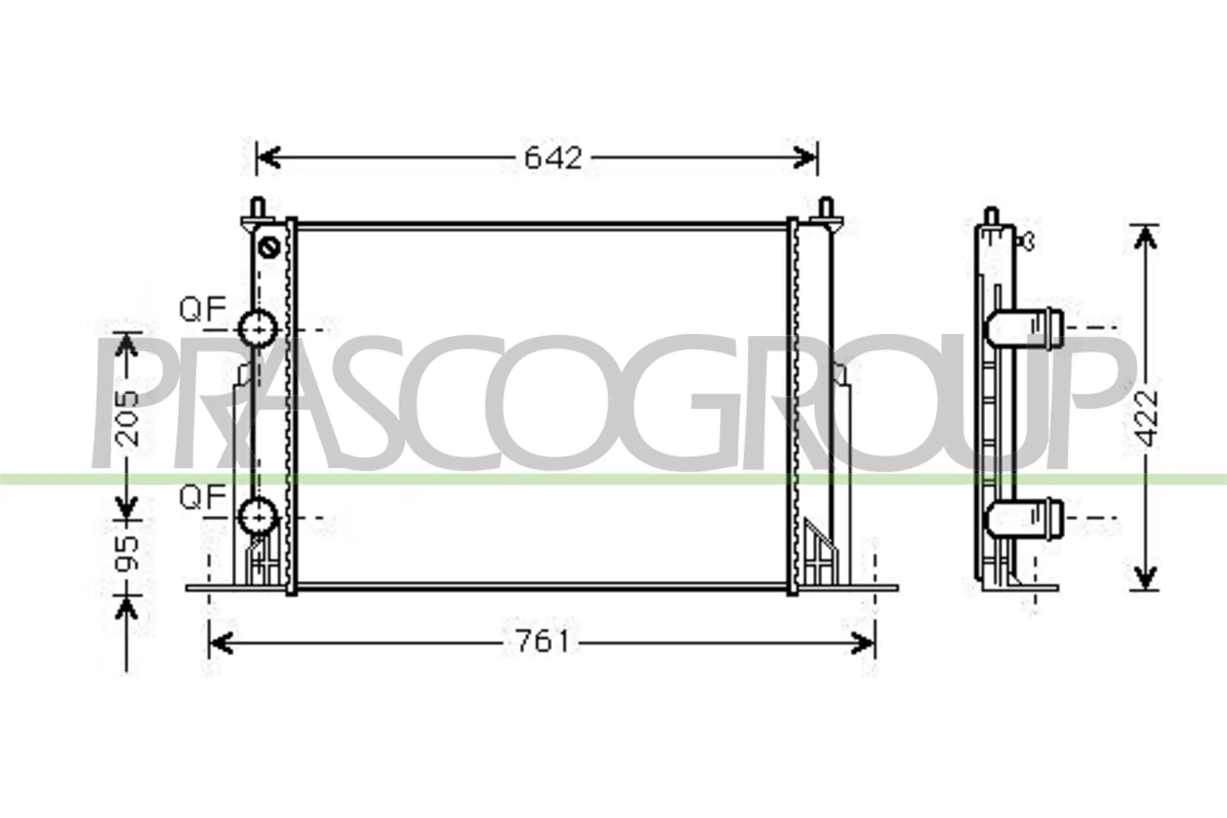 Radiador de esfriamento de motor para Fiat Stilo  192