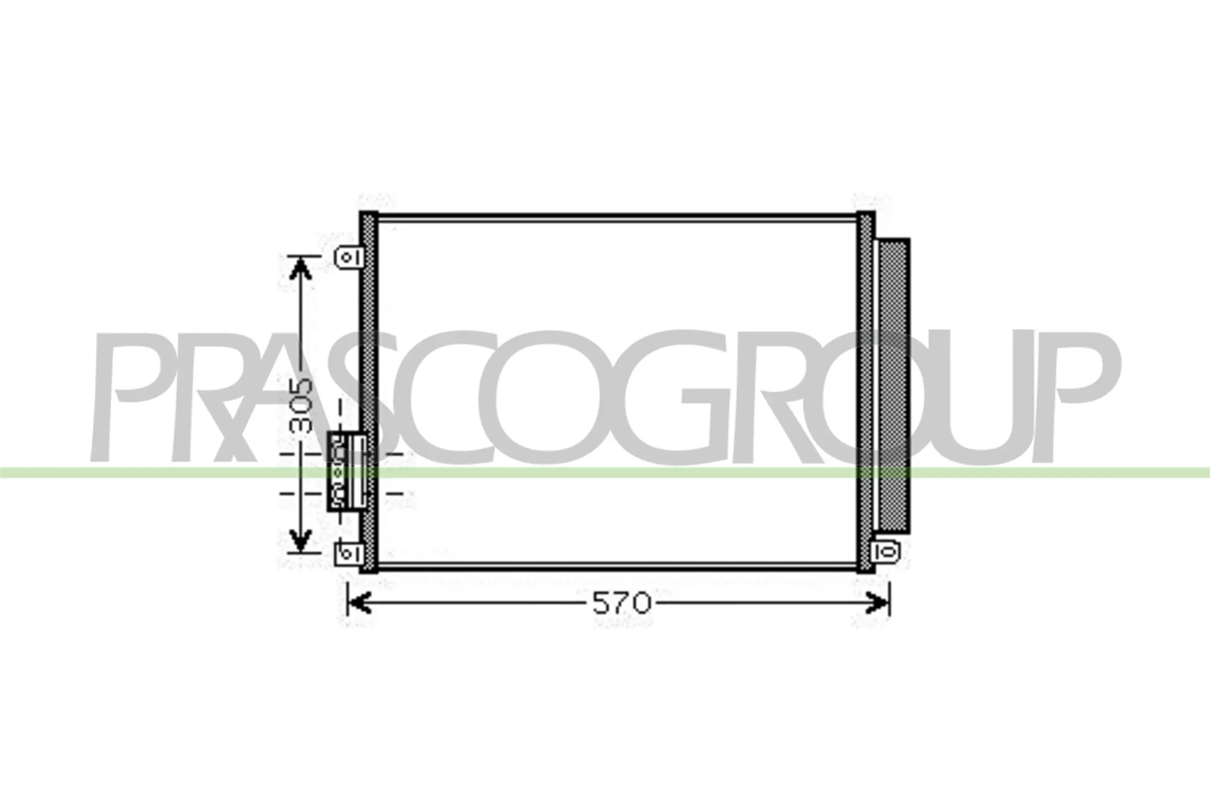 Radiador de aparelho de ar condicionado Fiat 500  312