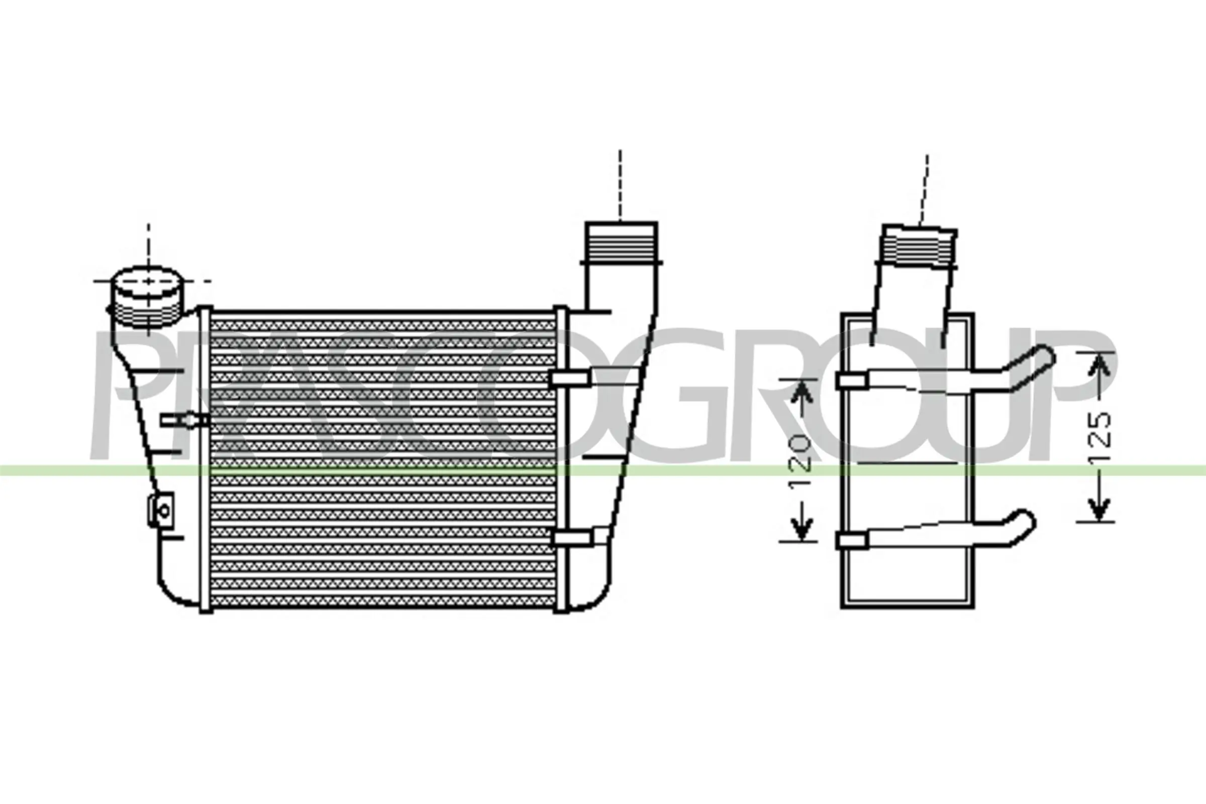 Radiador de intercooler Audi A4 Avant B6 8E5