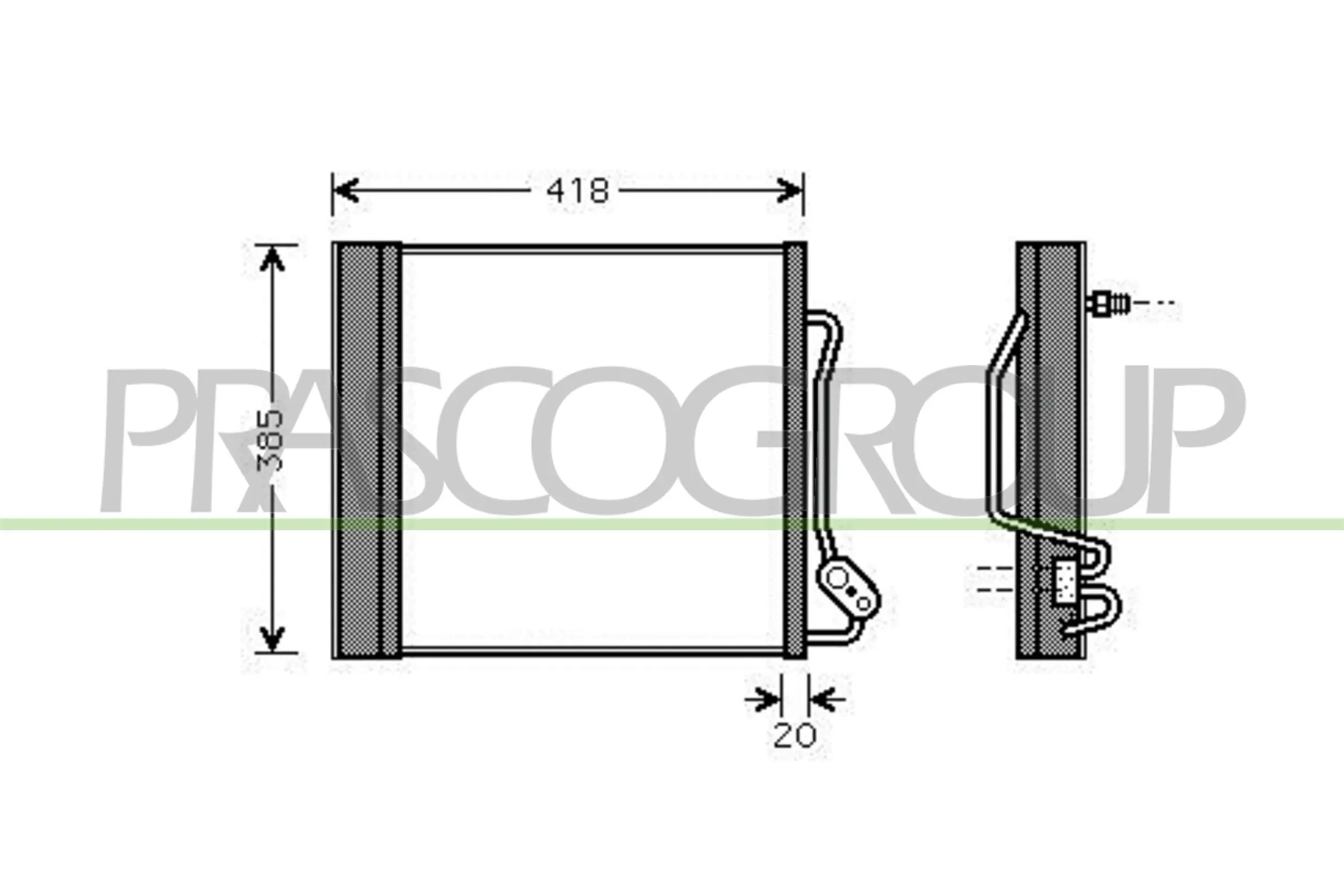 Radiador de aparelho de ar condicionado para Smart FORTWO  450