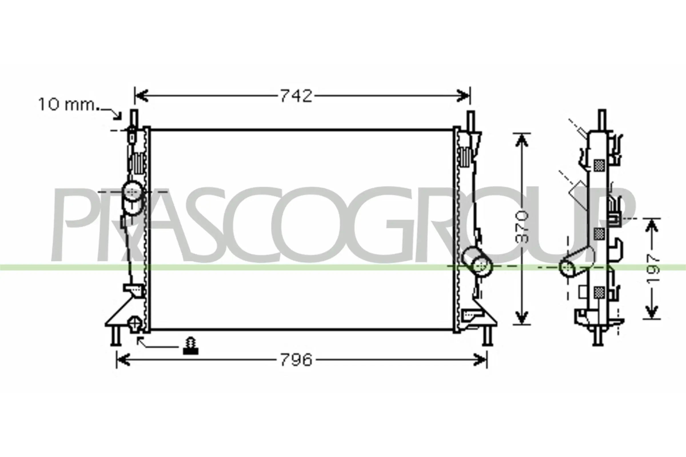 Radiador de esfriamento de motor Mazda 3  BK12