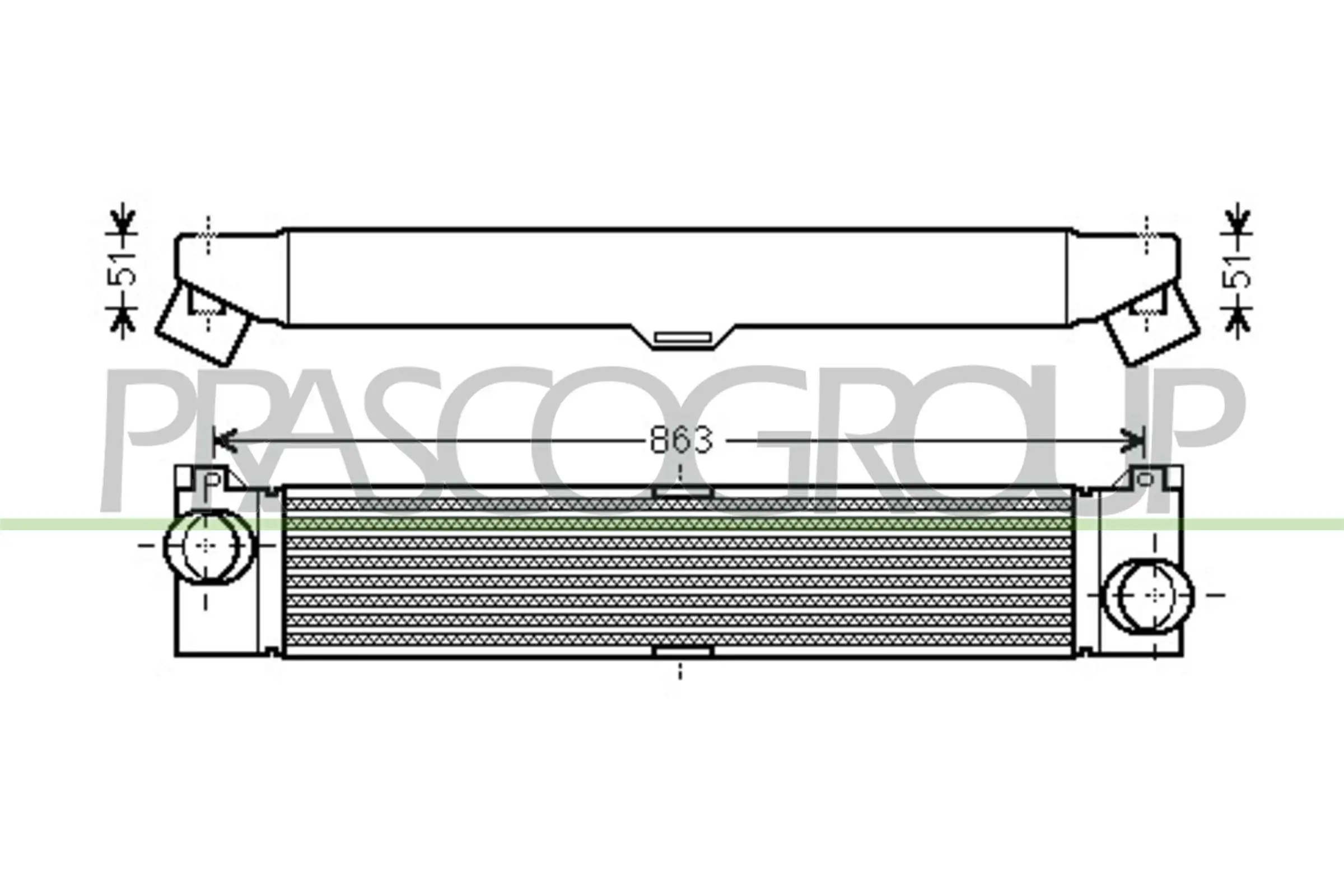 Radiador de intercooler Citroen Jumper  250